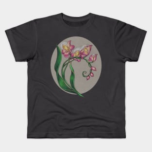 Edison Bulb Orchids Kids T-Shirt